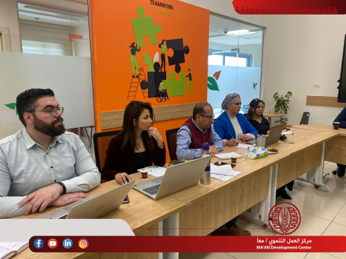 Delegations from the Ministry of Finance and Planning and the NGO Development Center Visit MA'AN Development Center to Review the Progress of the NOUR Project