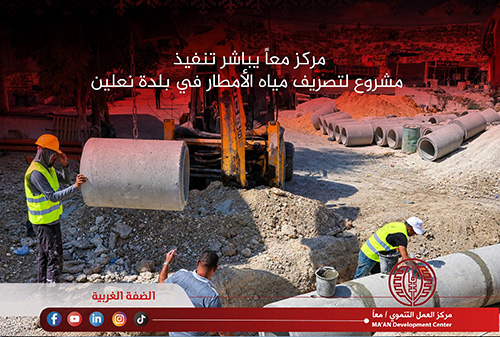 MA’AN Begins Stormwater Drainage Project in Ni’lin
