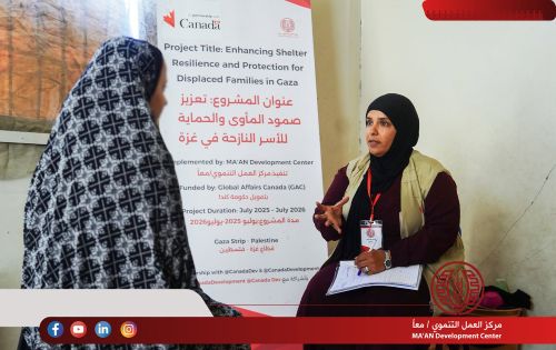 MA’AN Development Center Concludes 200 Protection and Gender-Based Violence Awareness Sessions under the “Enhancing Shelter Resilience and Protection for Displaced Families in Gaza” Project